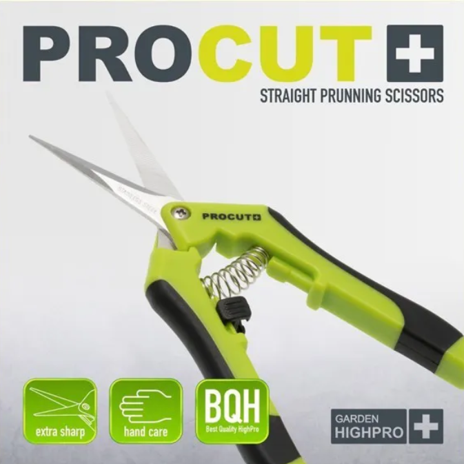 ProCut Straight Pruning Scissors – Sharp stainless steel blades for accurate trimming and shaping