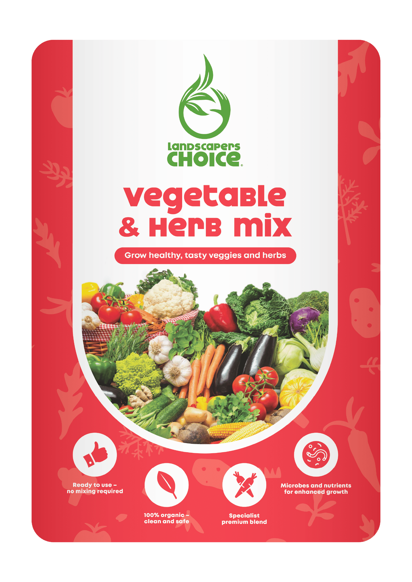 Landscapers Choice Vegetable & Herb Mix – organic potting mix for growing vegetables and herbs