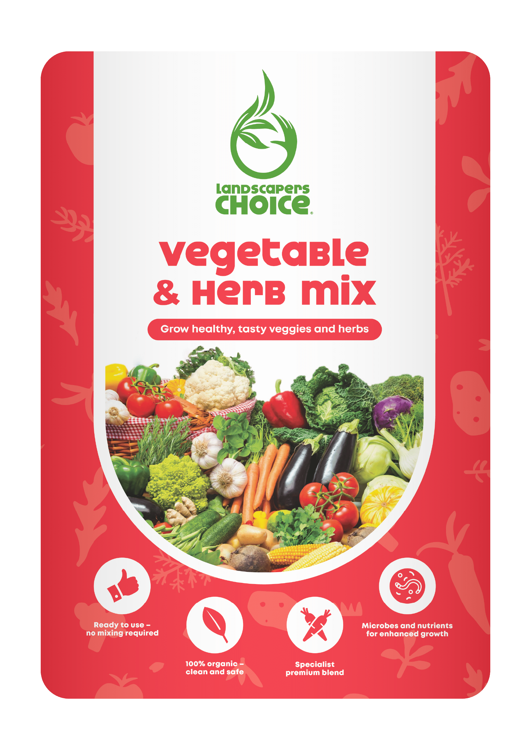 Landscapers Choice Vegetable & Herb Mix – organic potting mix for growing vegetables and herbs