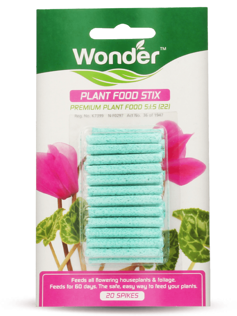 Wonder Plant Food Stix – 20 nutrient-rich spikes for flowering houseplants and foliage, feeds up to 60 days